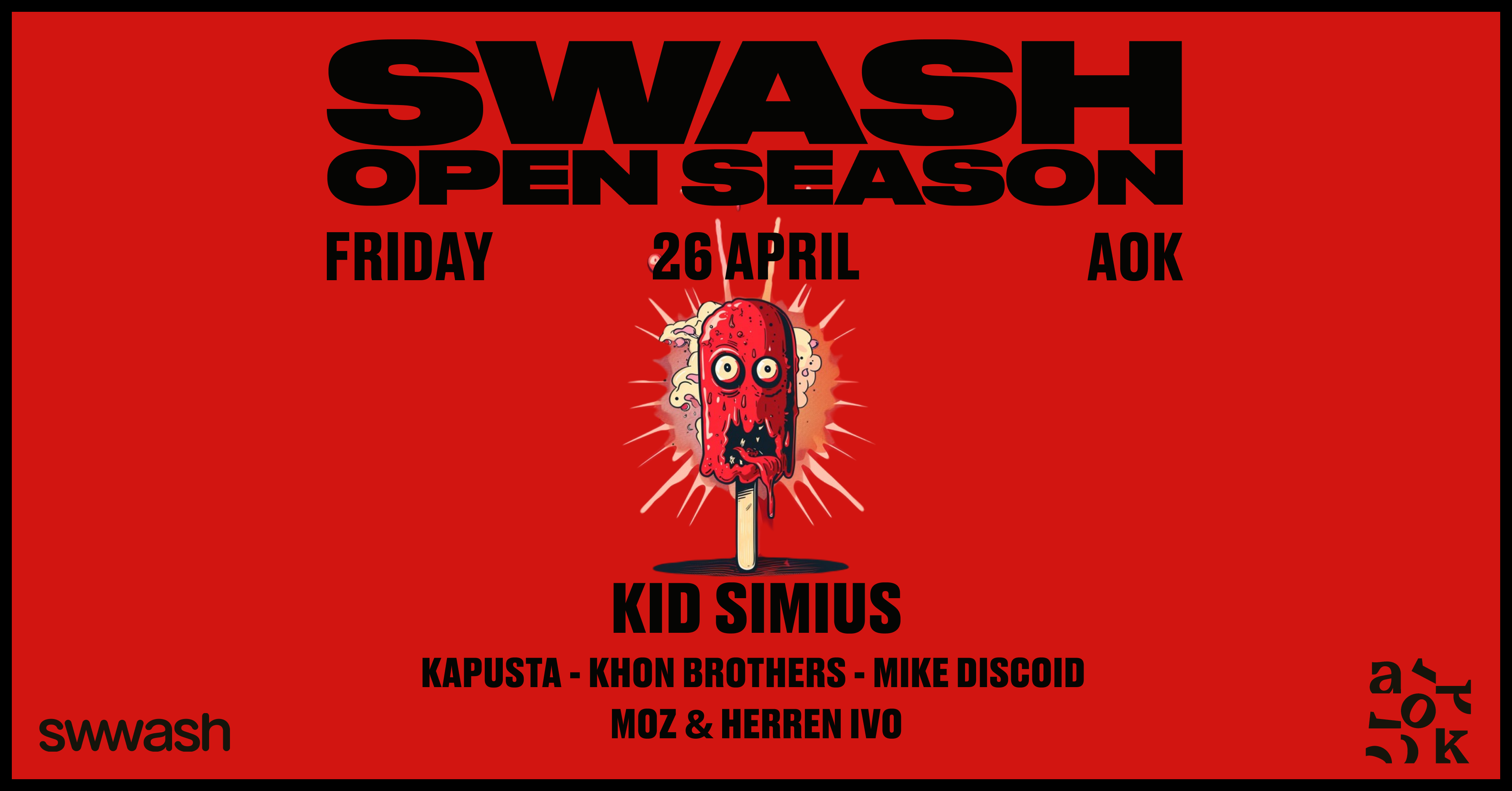 Swash Open Season x Kid Simius(GER) - フライヤー表