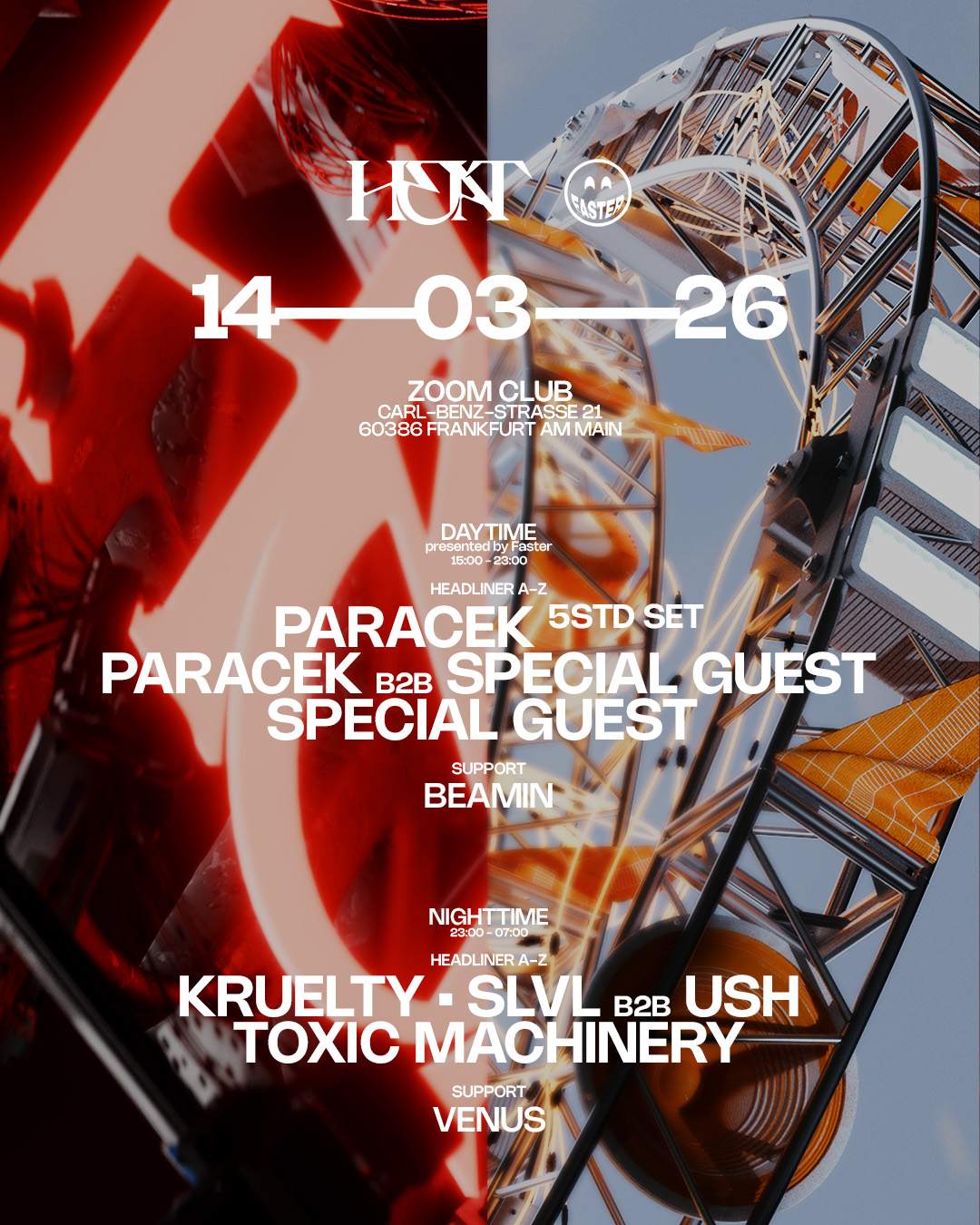 Faster Daytime Sesh with Paracek & Dj Dreckisch at Zoom Club, Frankfurt