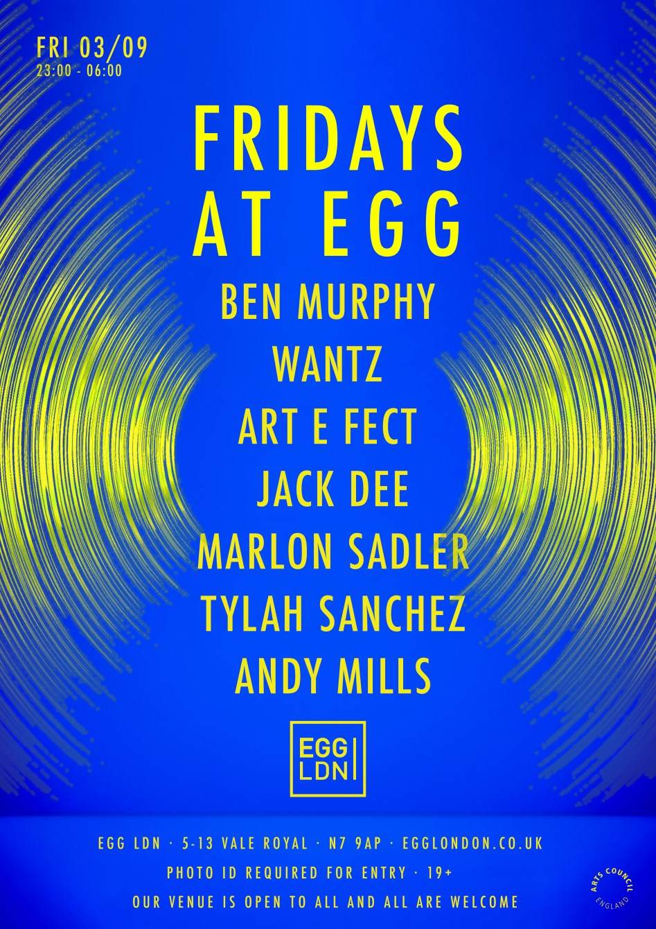 Fridays at EGG: Ben Murphy, Wantz, Apollo 84, Art E Fect, Andy Mills More - フライヤー表
