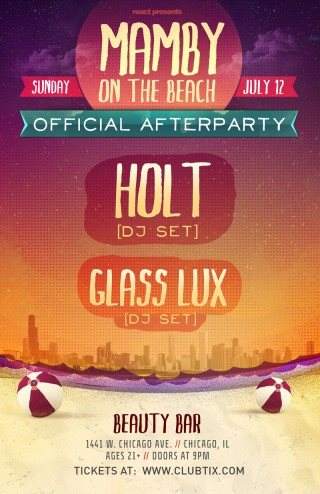 Holt - Glass Lux - Mamby on the Beach After Party - Beauty Bar - Página frontal