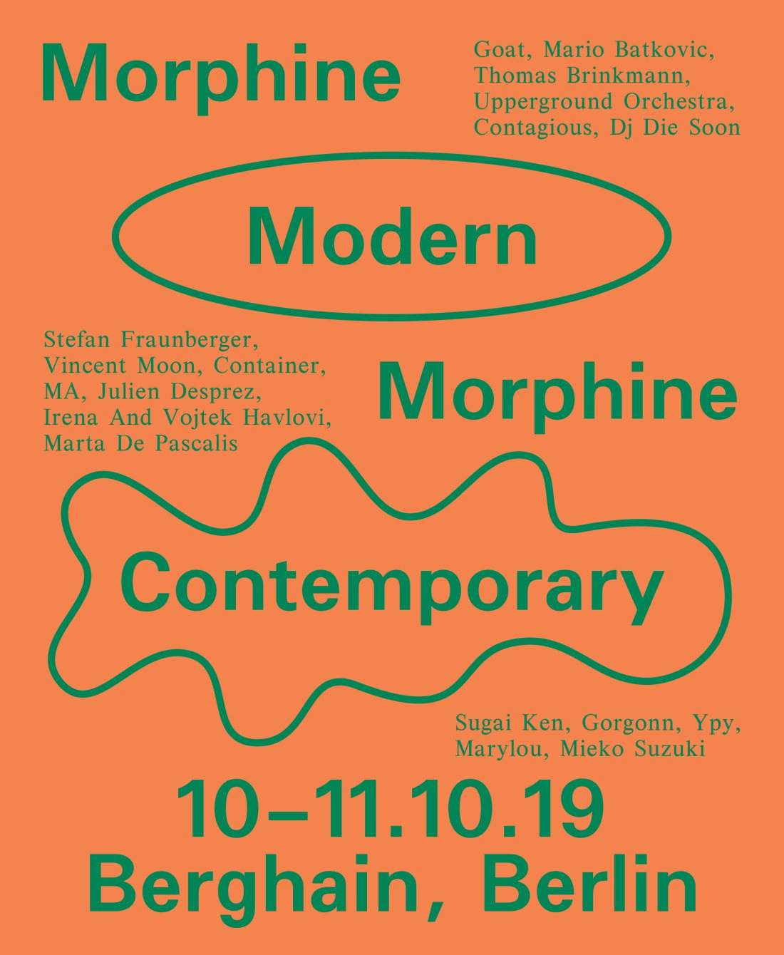 Morphine Modern / Morphine Contemporary - フライヤー裏