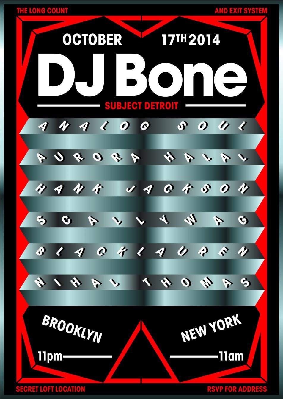 The Long Count & Exit System with DJ Bone - フライヤー表