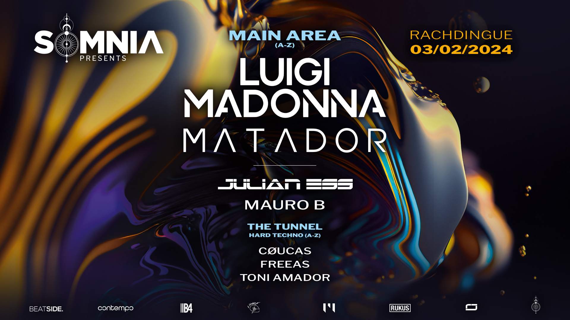 Somnia NIGHT W/ Luigi Madonna & Matador - フライヤー裏