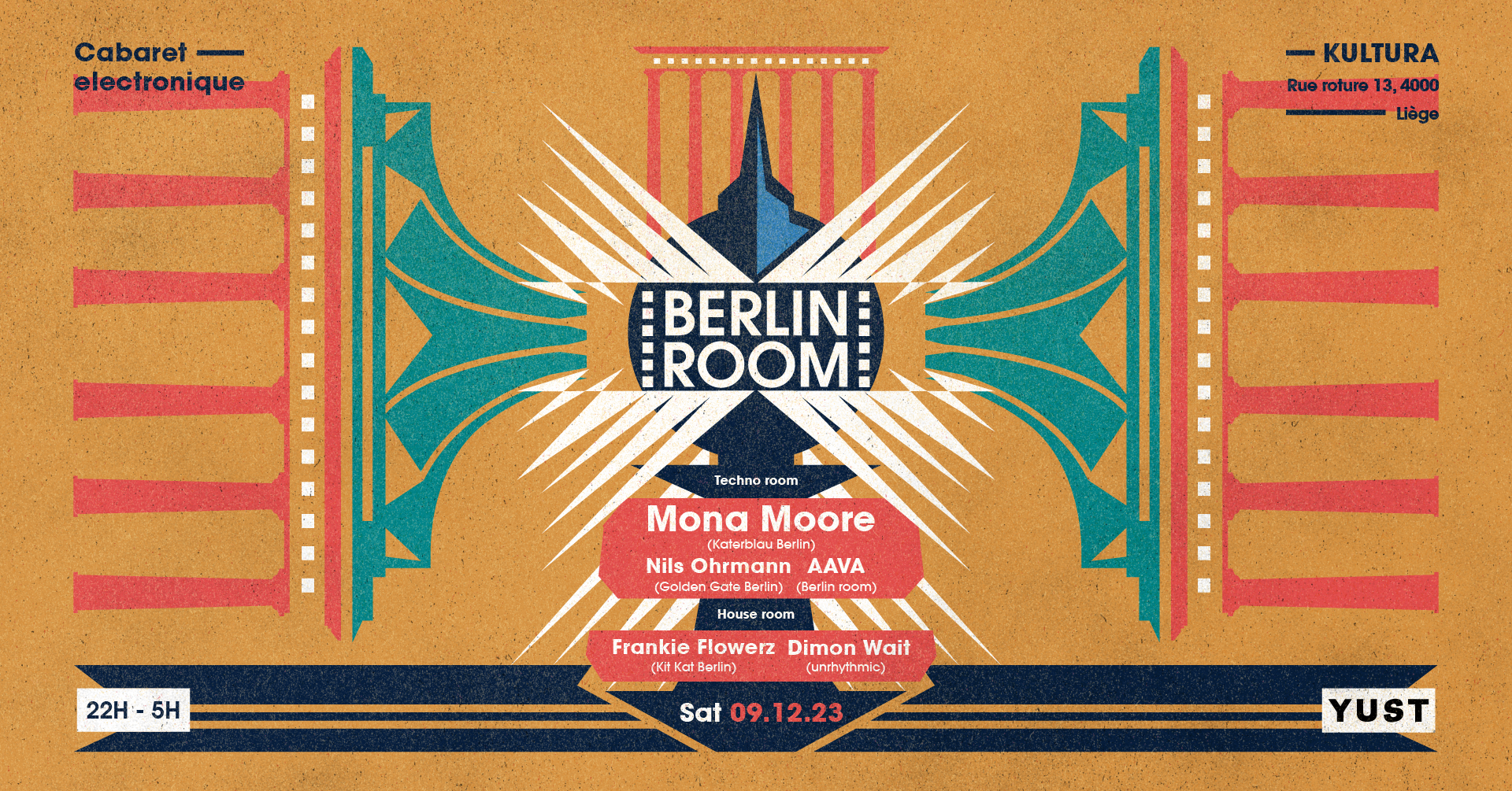 Berlin room with Mona Moore, Nils Ohrmann, Frankie Flowerz, AAVA, Dimon Wait - Página trasera