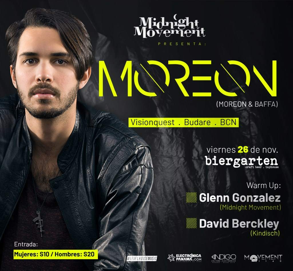 Midnight Movement presents: Moreon (Visionquest / Budare) - フライヤー表