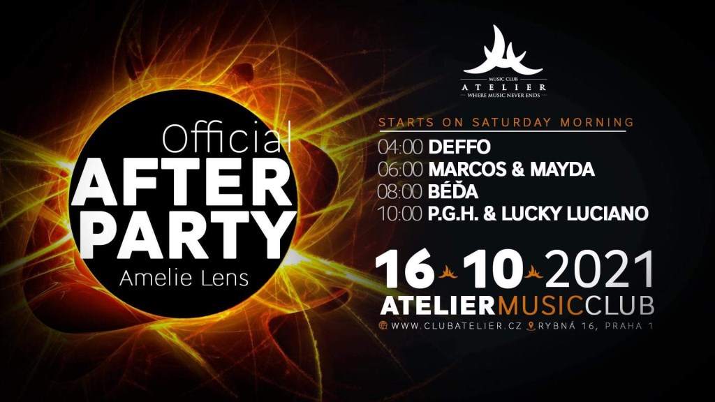 Official Afterparty Amelie Lens - フライヤー表