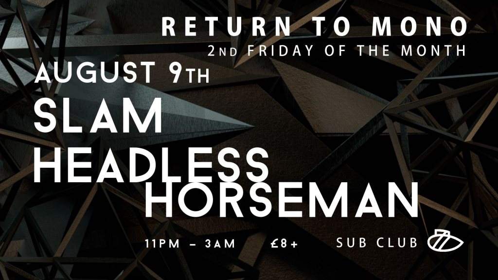 Return to Mono with Slam & Headless Horseman - Página frontal