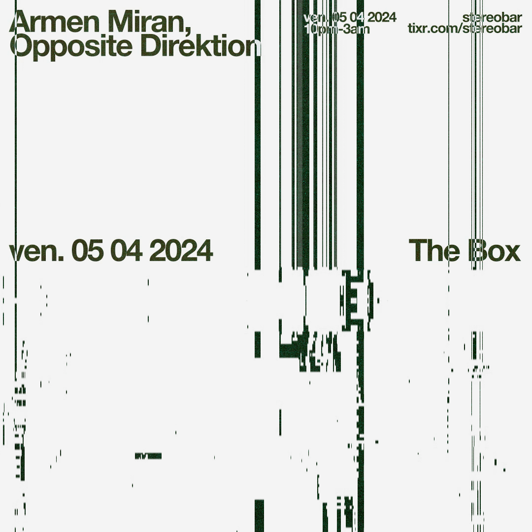 The Box: Armen Miran - Opposite Direktion - フライヤー表