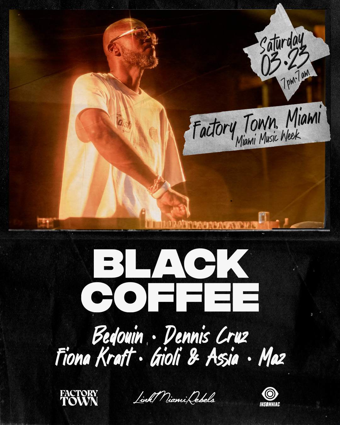 Black Coffee Miami at Factory Town, Miami