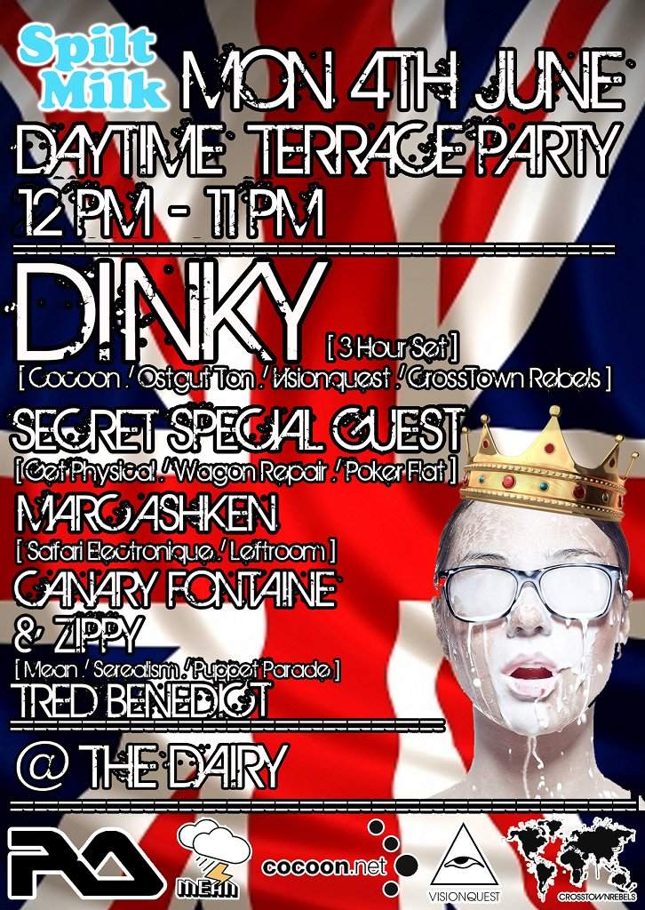 Spilt Milk 'Jubilee Terrace Party' with Dinky & Mr. C - フライヤー裏