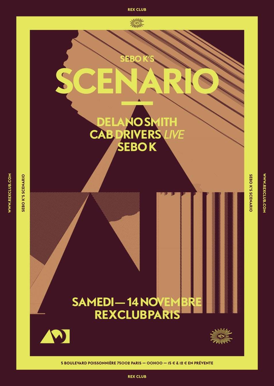 Scenario Night: Delano Smith, Cab Drivers Live, Sebo K - Página frontal