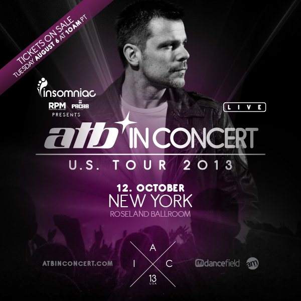 ATB In Concert - Saturday October 12 - Página frontal