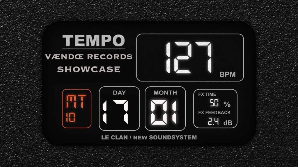 Tempo 127 I Vændœ Records Showcase - フライヤー表