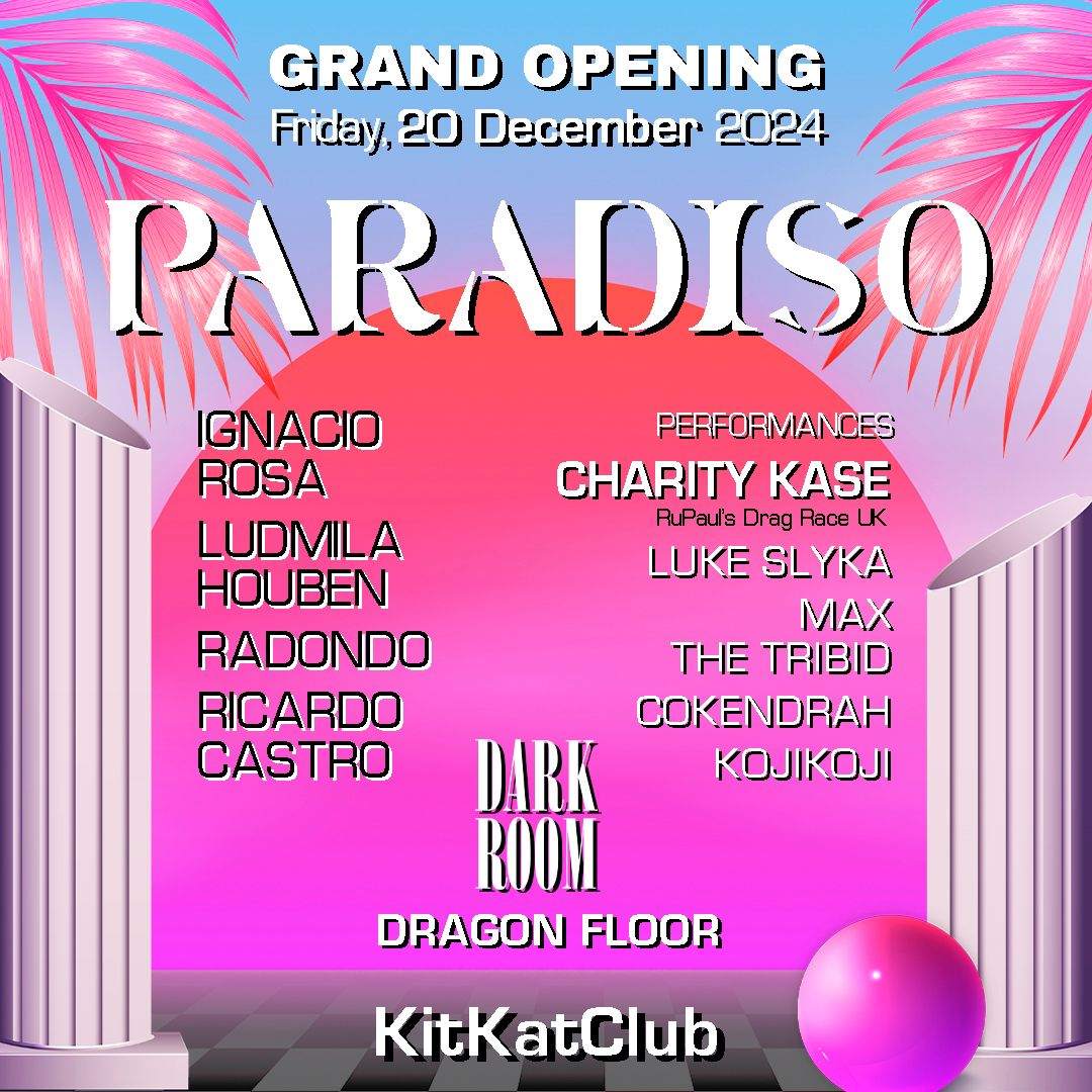 Paradiso with Celeda, Spencer Parker, Budino, Cheriii and Dark Room ...