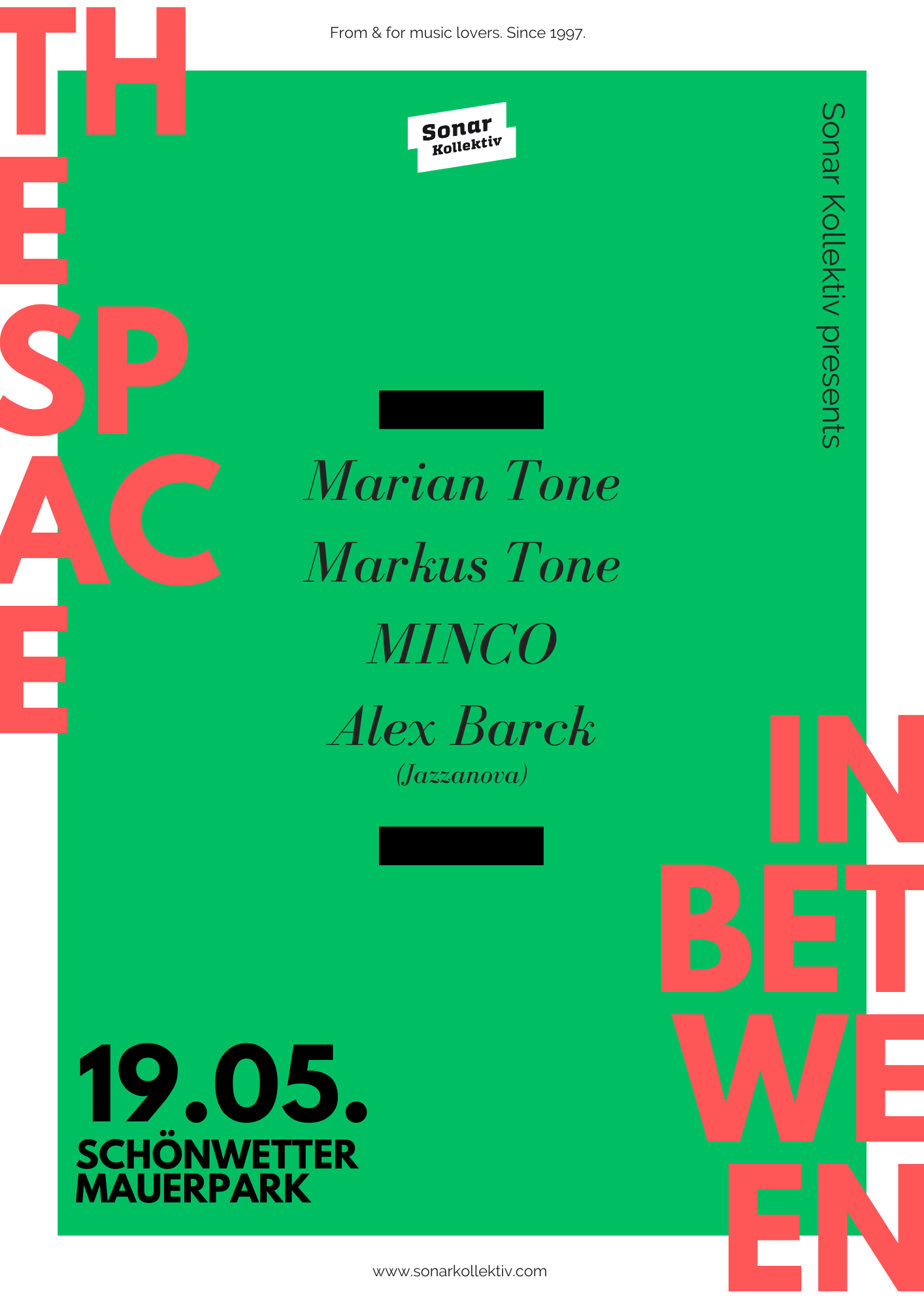 The Space In Between w / MINCO, Alex Barck, Marian & Markus Tone - Página frontal