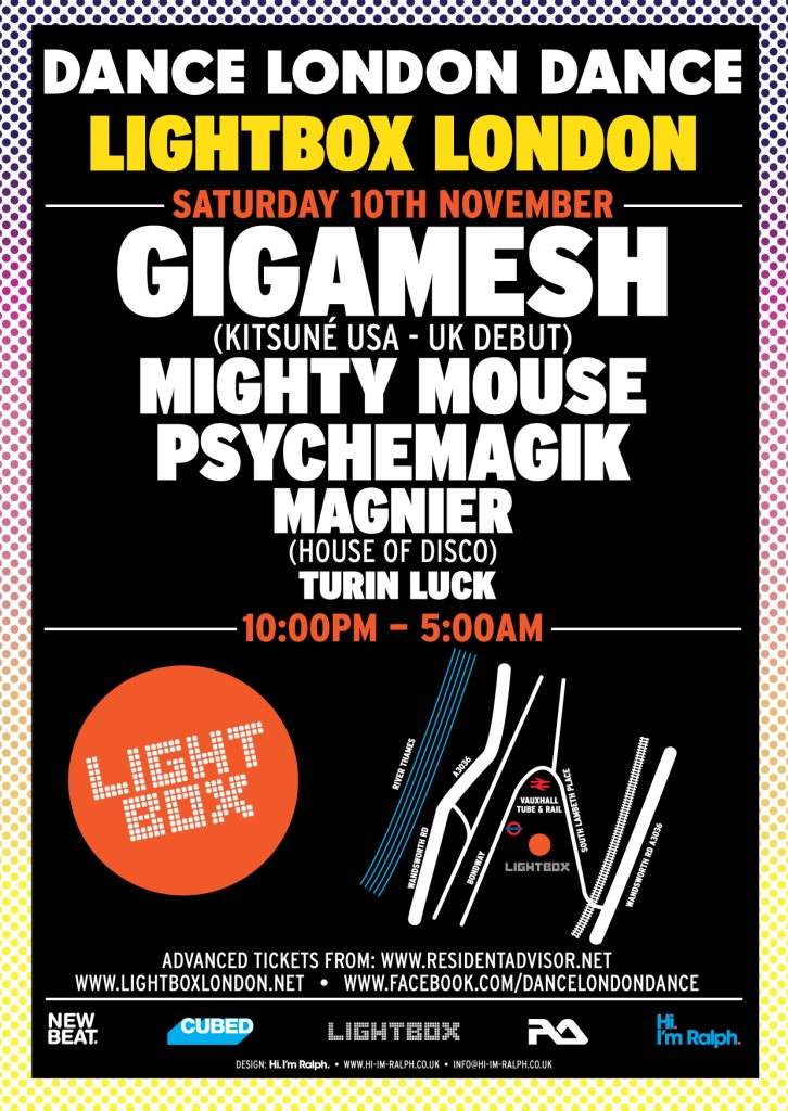 Dance London Dance with Gigamesh, Mighty Mouse, Psychemagik - Página trasera