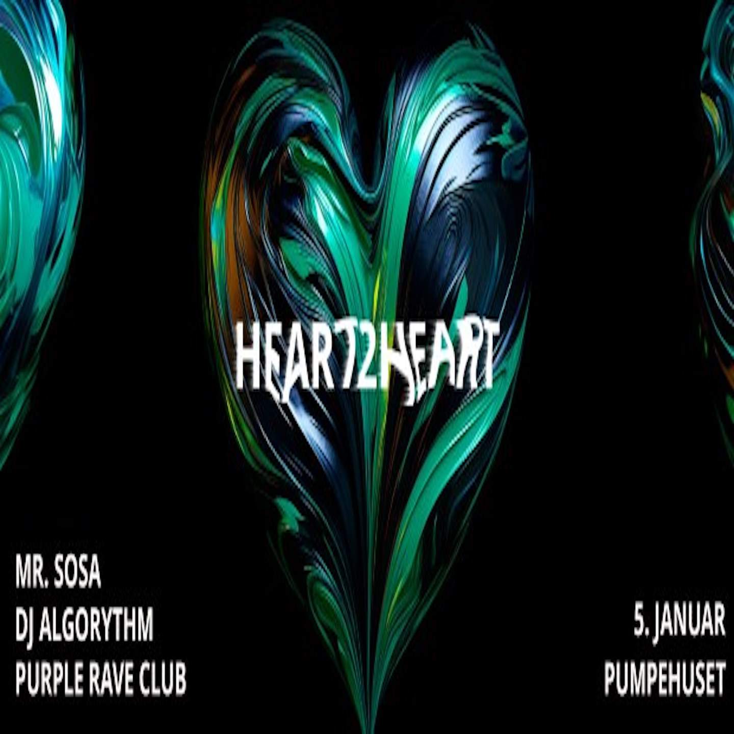 Club Heart2heart presents Mr. Sosa, DJ Algorythm & Purple Rave Club - フライヤー表