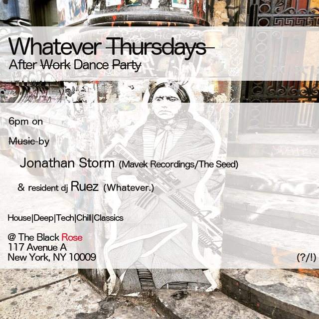 Whatever Thursdays - After Work Dance Party with Jonathan Storm - Página frontal