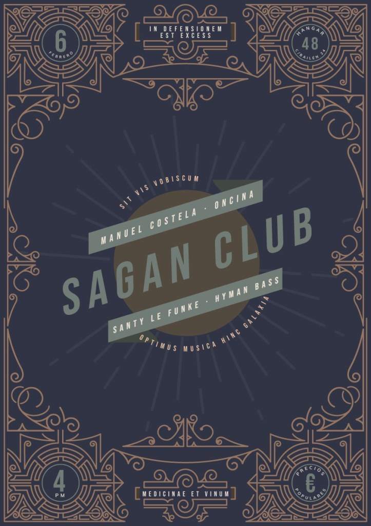 Sagan Club presents: Manuel Costela - フライヤー表