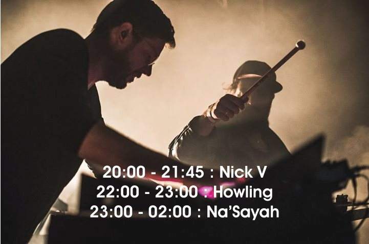 Badaboum Présente Howling Live + Nick V + Na'sayah - Página trasera