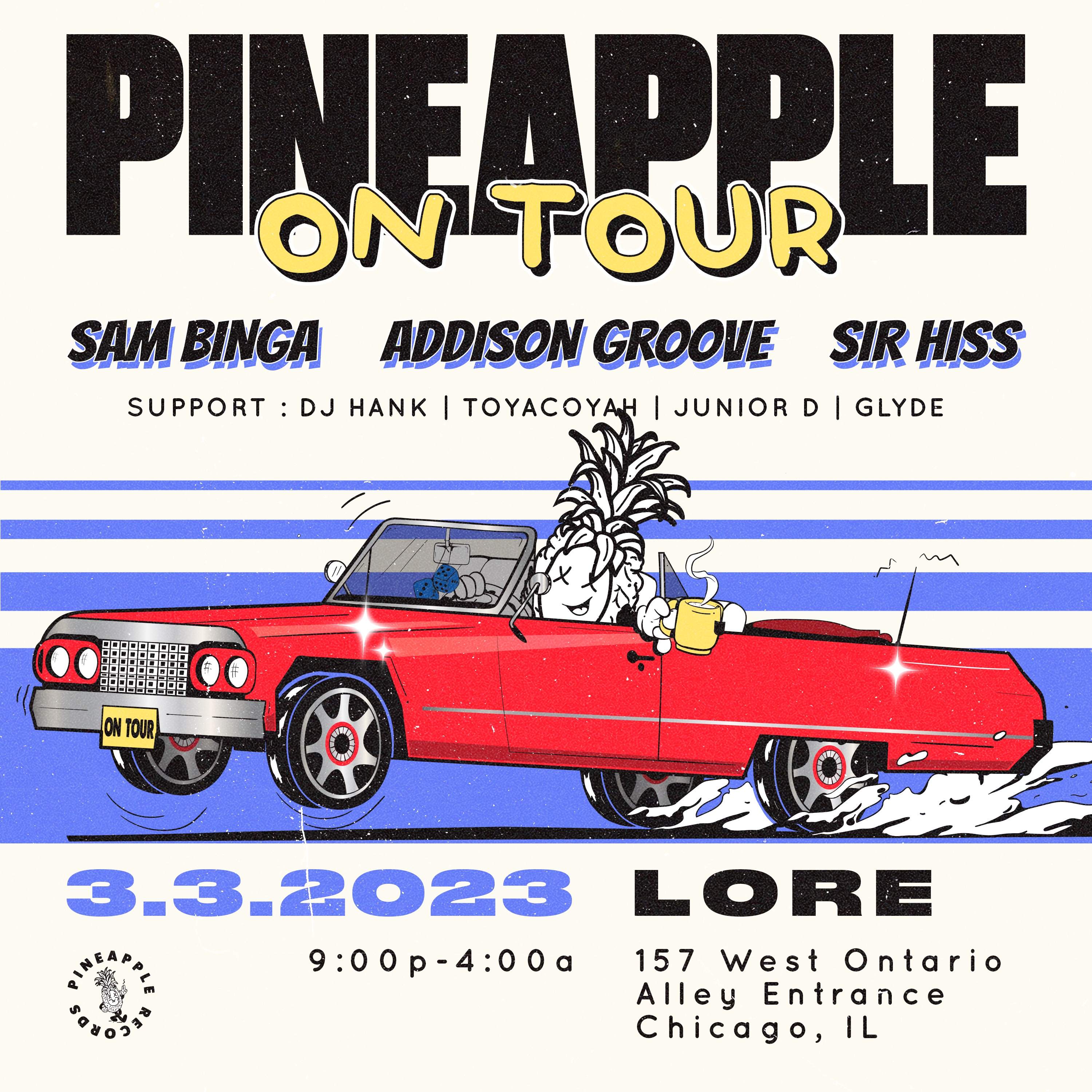 PINEAPPLE RECORDS ON TOUR - フライヤー表