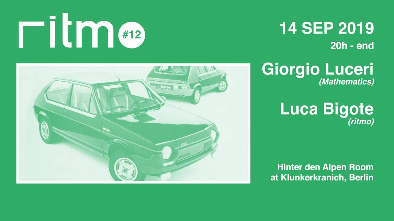 Ritmo #12 with Giorgio Luceri, Luca Bigote - フライヤー表