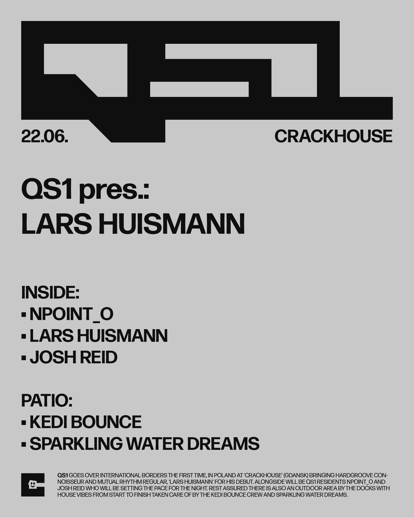 QS1 pres: Lars Huismann - Crackhouse - Página frontal