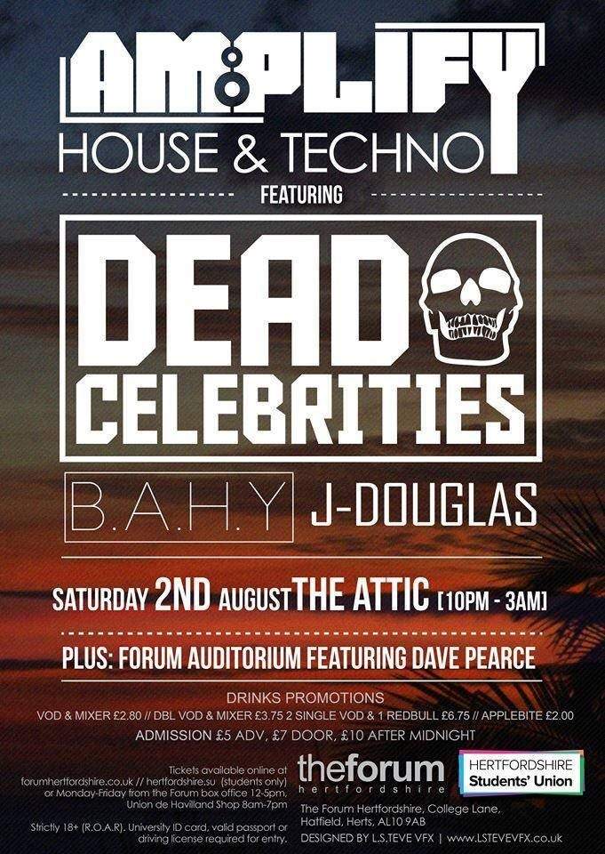 Amplify Unofficial Eastern Electrics After Party! Feat. Dead Celebrities - フライヤー裏