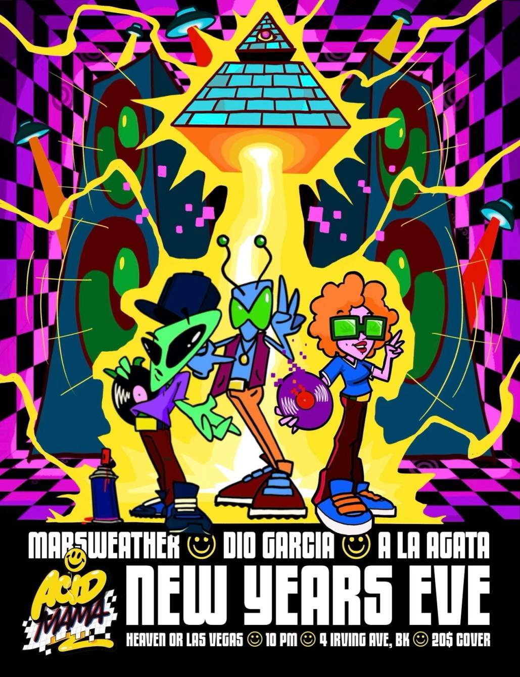 Acid Mama NYE at Seventh Heaven, New York City