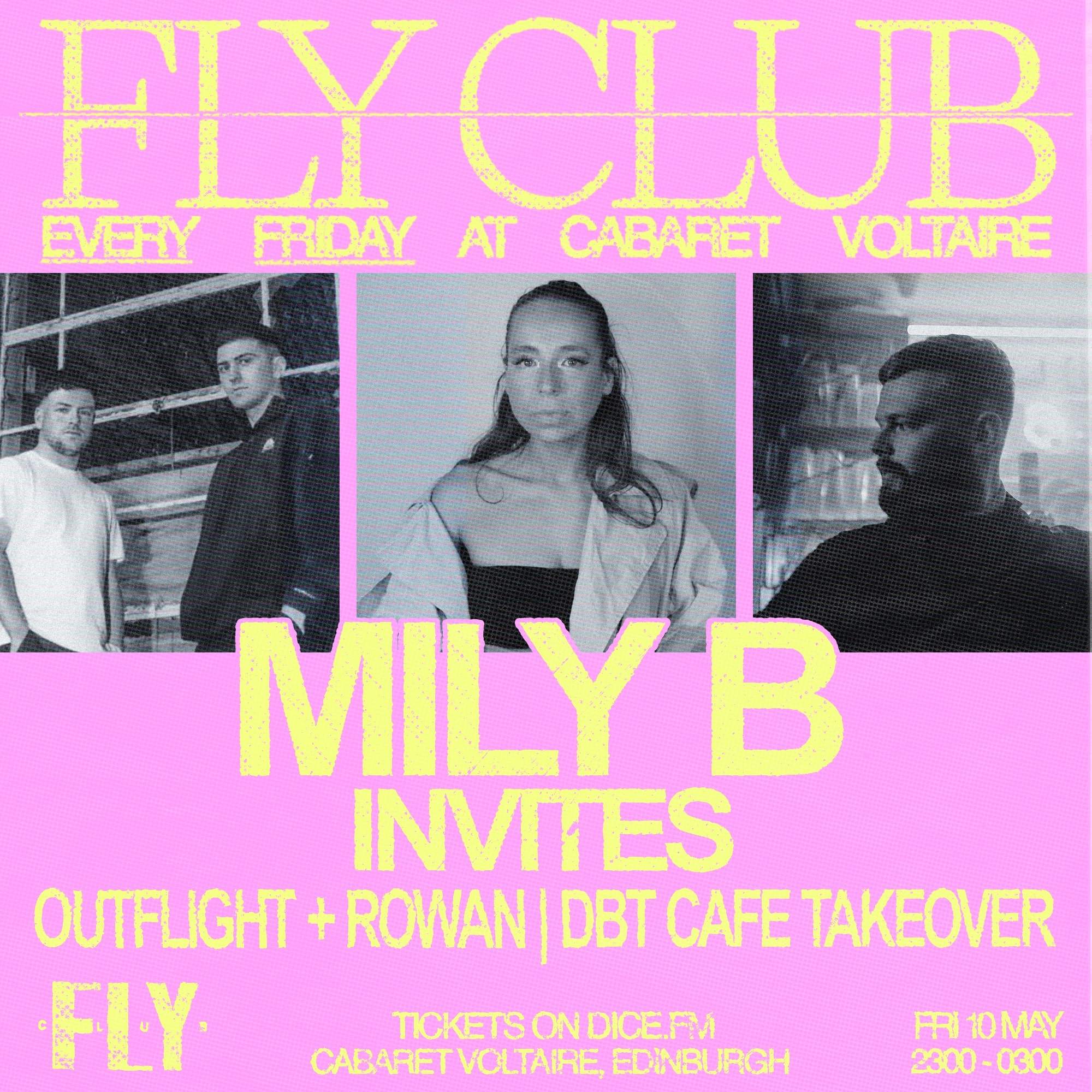 FLY - Mily B Invites: Outflight, Rowan - Página frontal
