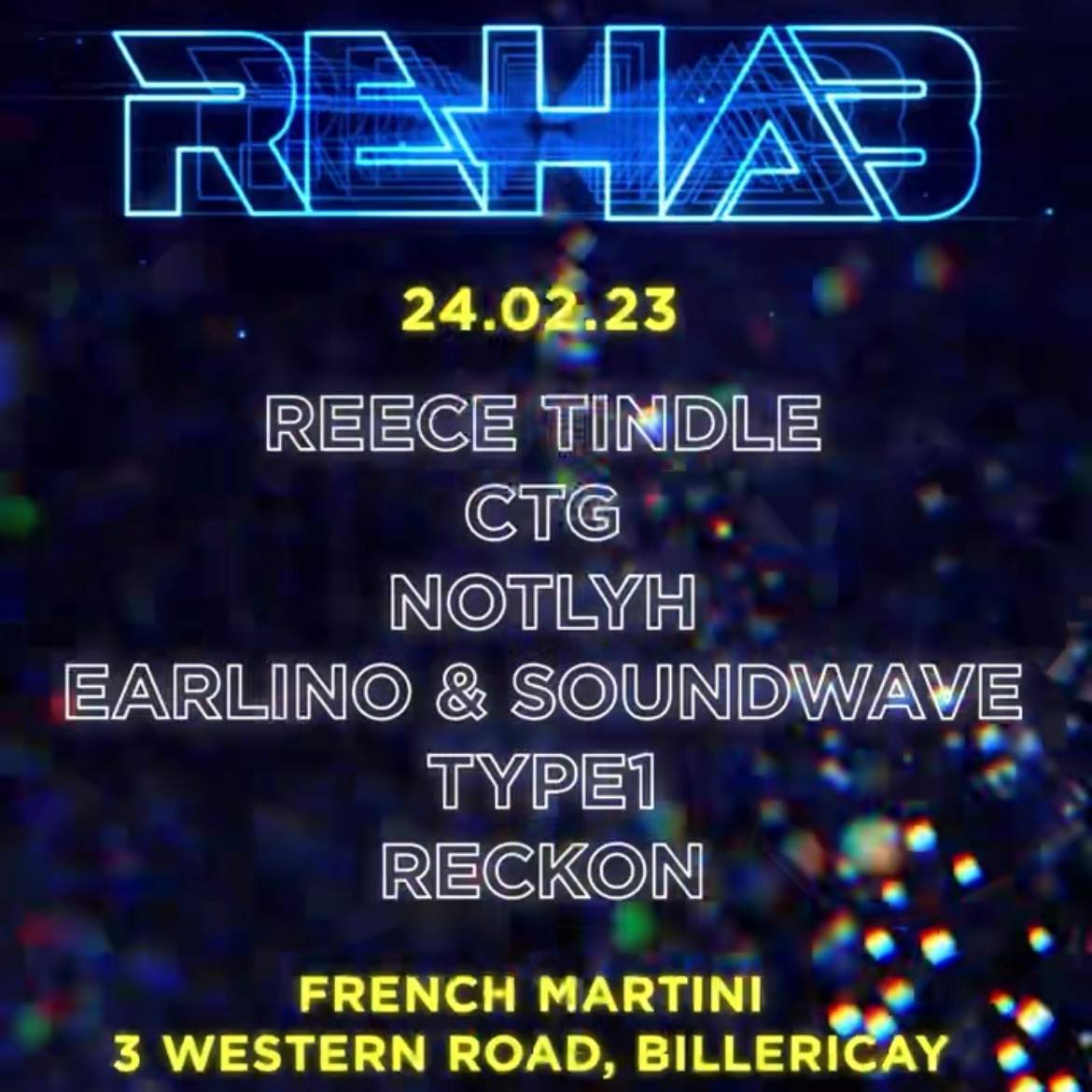 [CANCELLED] REHAB @ French Martini Billericay - Página frontal