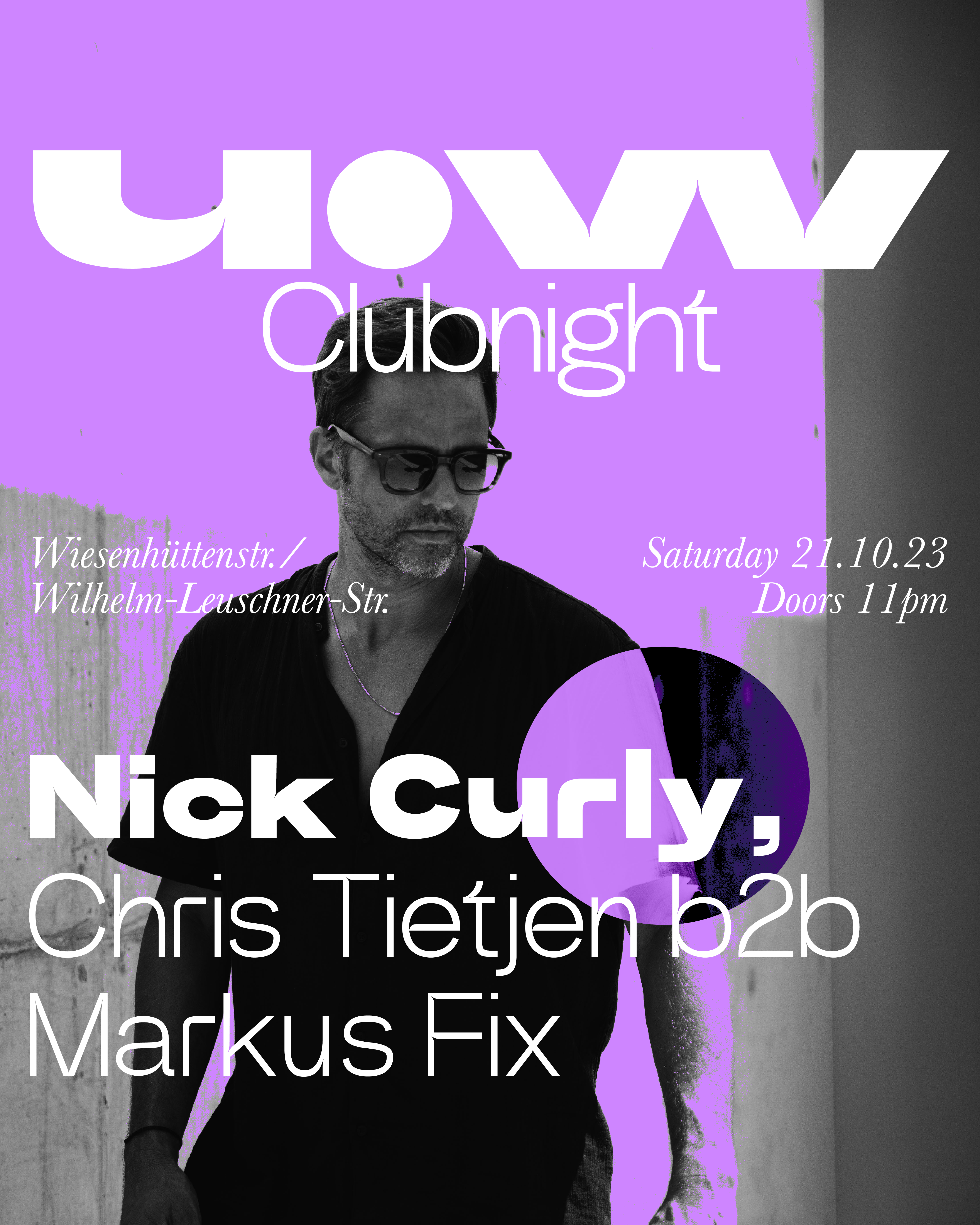 Union West Clubnight with Nick Curly, Chris Tietjen B2B Markus Fix - フライヤー表