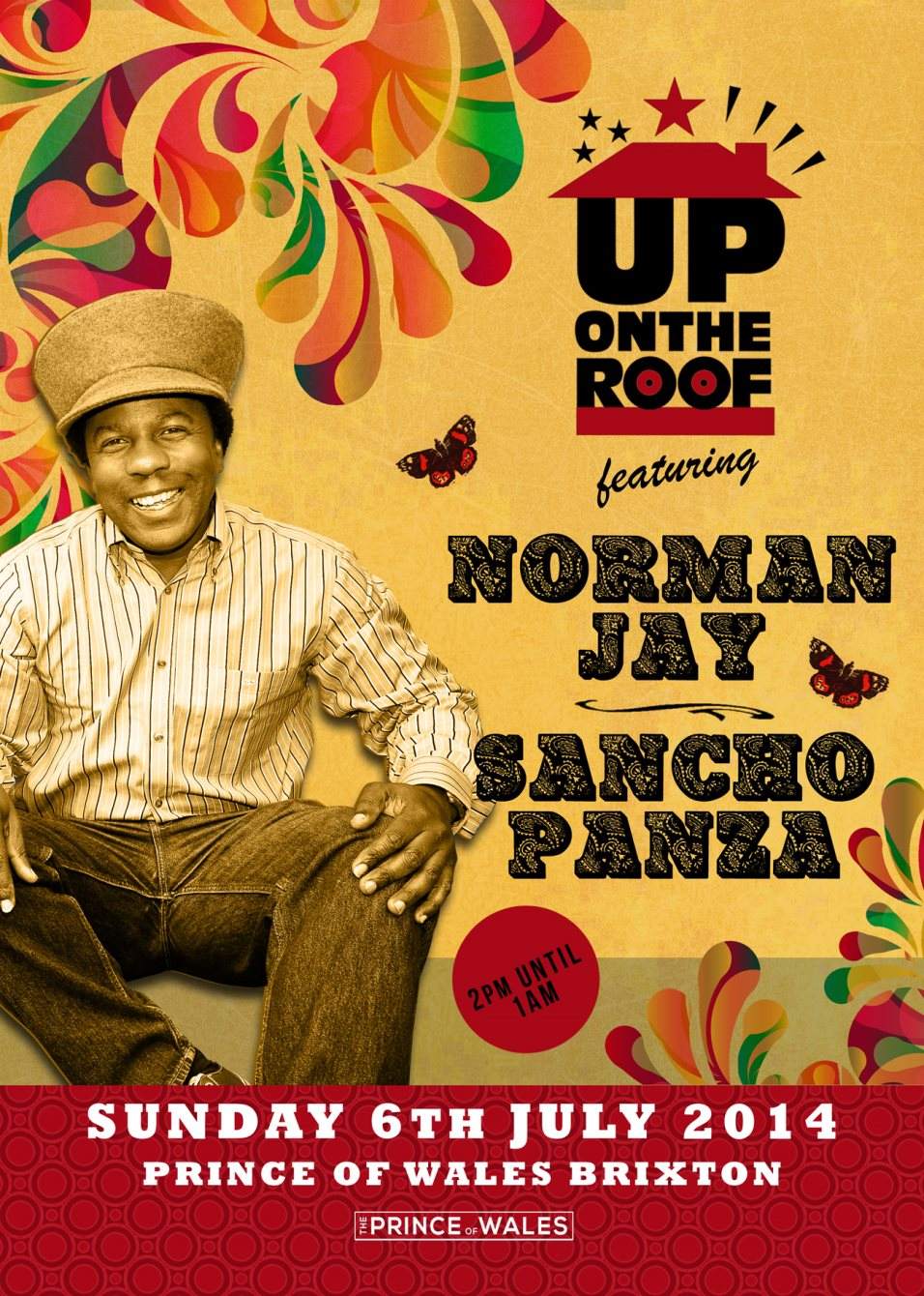 Norman Jay & Sancho Panza...Up On The Roof - フライヤー表