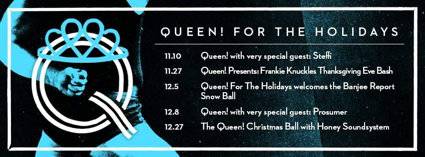 Queen! for the Holidays with DJs Steffi - Michael Serafini - Garrett David - Página frontal