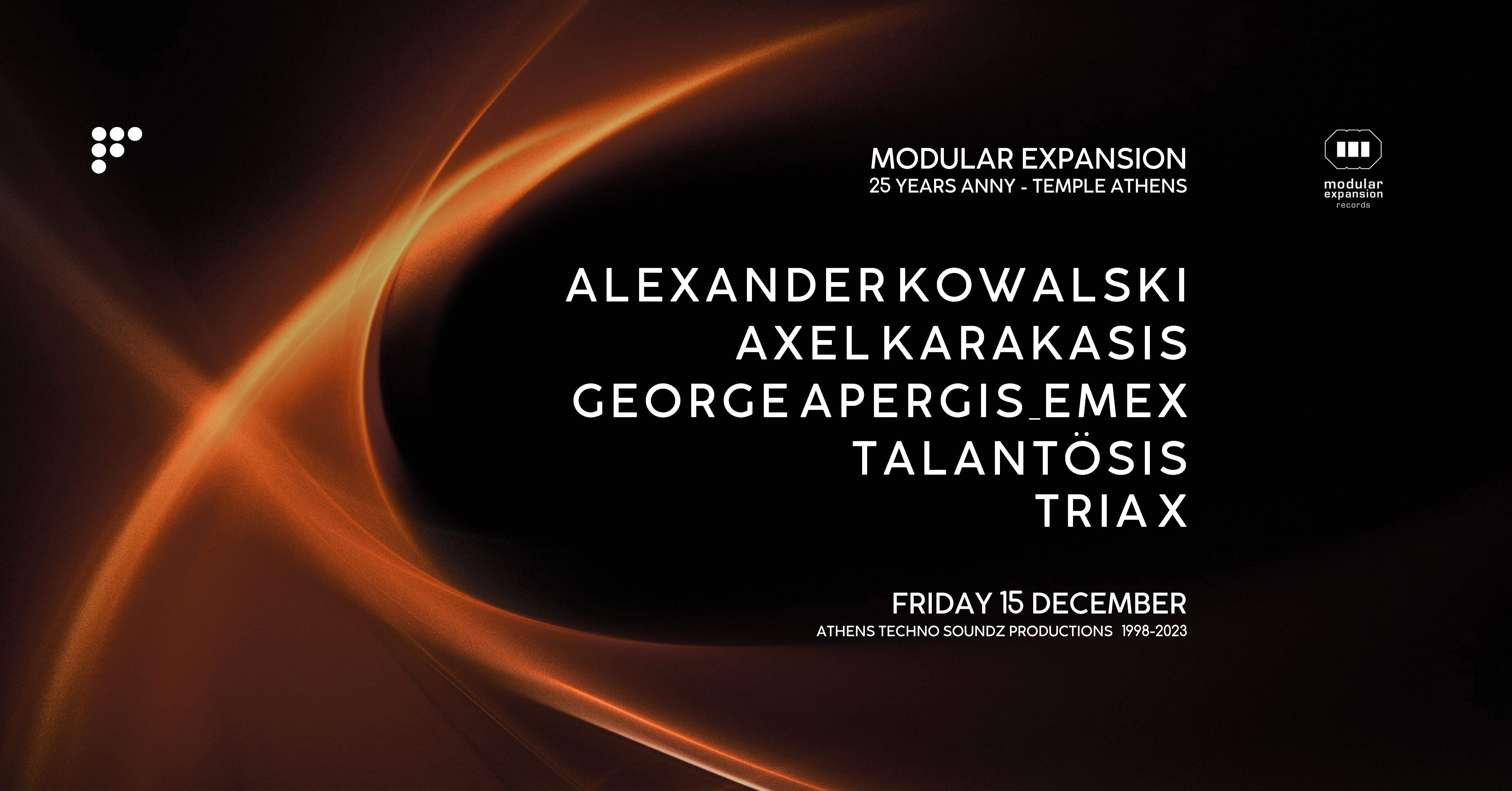 Modular Expansion 25 Years with Alexander Kowalski, Axel Karakasis, George Apergis - Página frontal