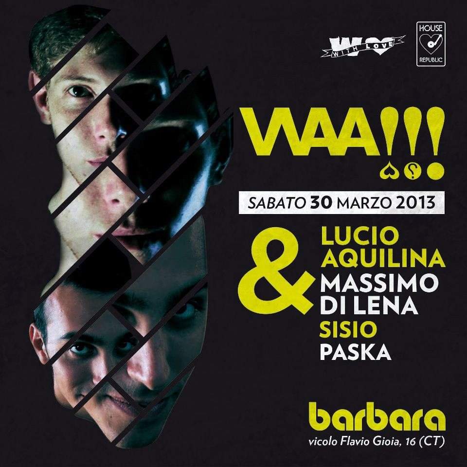 WAA! Party - Massi DL • Lucio Aquilina - Página frontal