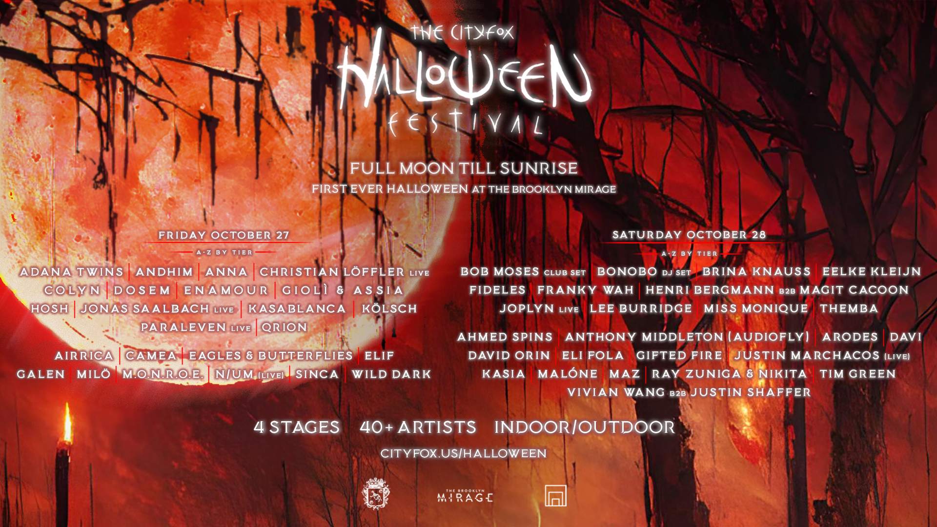 CITYFOX HALLOWEEN (FRIDAY) at Brooklyn Mirage, New York City