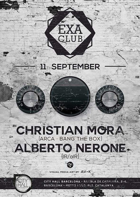 EXA Club presents Christian Mora & Nerone - フライヤー表