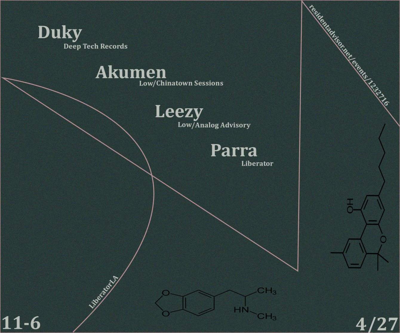 LiberatorLA presents: Duky (Deep Tech Records) - フライヤー表