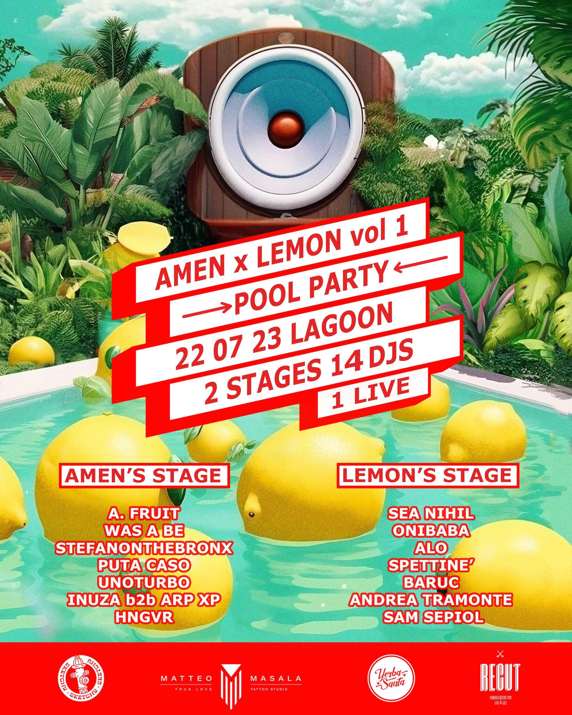 Amen & Lemon Pool Party at TBA - Lagoon Pool Club , South