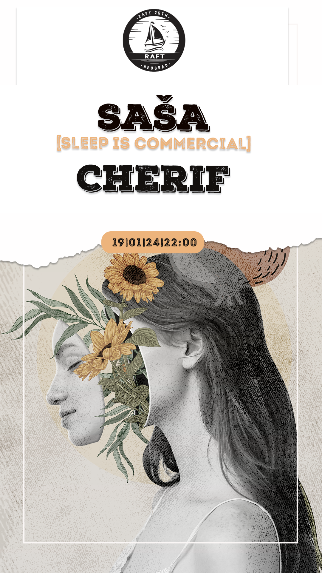 Saša [Sleep is commercial] & Cherif - フライヤー裏
