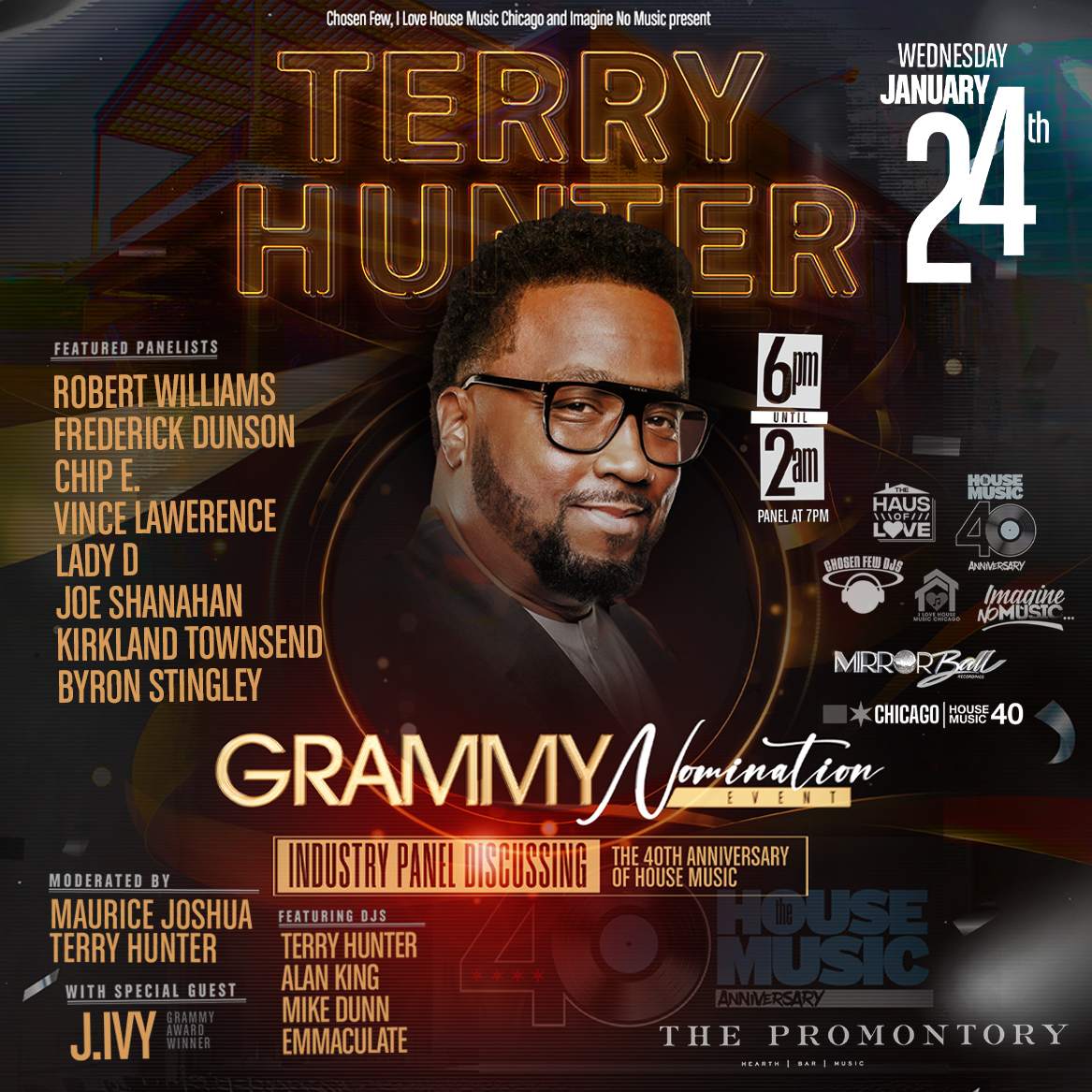 Grammy Nomination Event For Terry Hunter and 40 Years of House Music Panel - フライヤー表