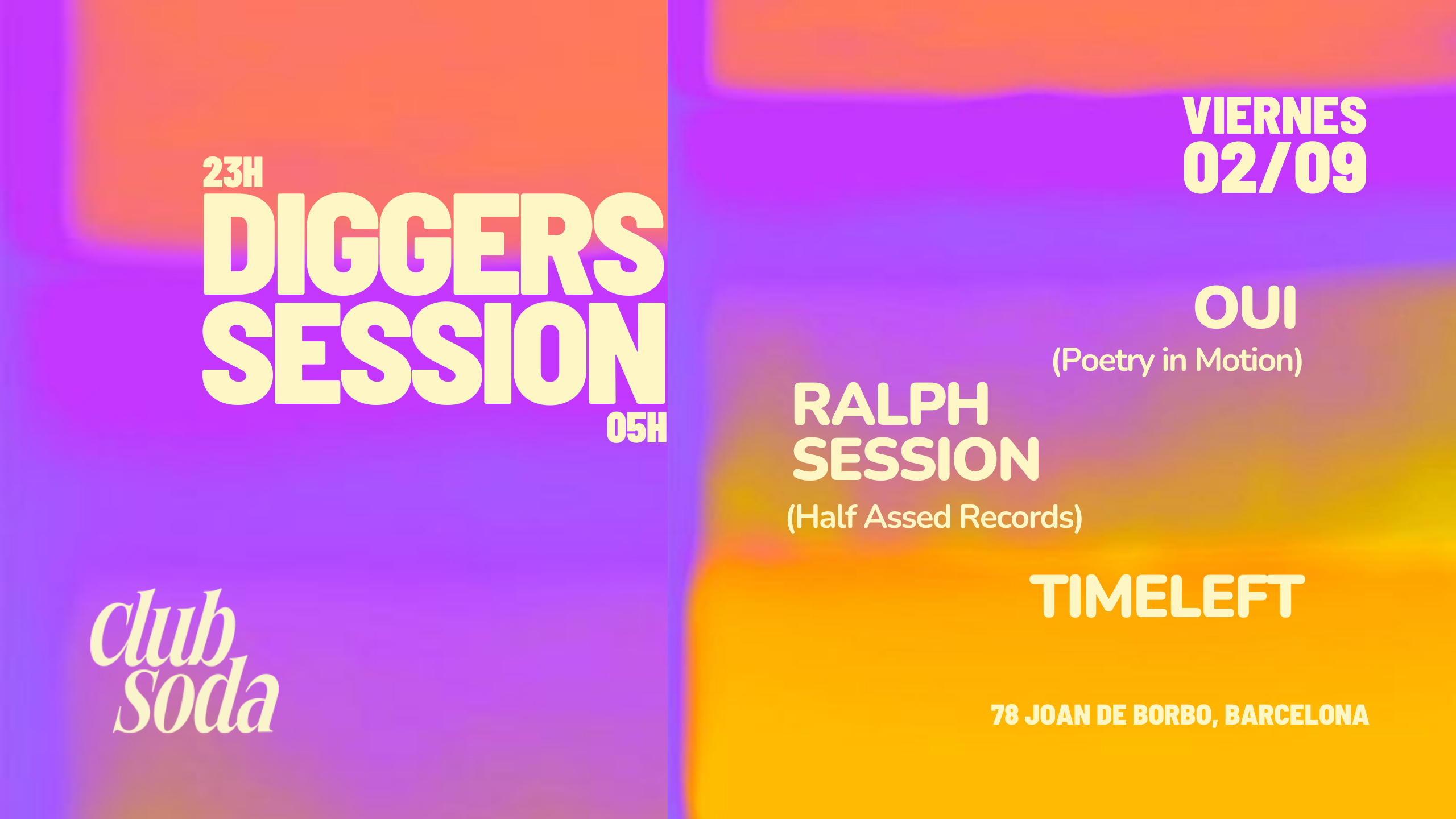 Diggers Session with Timeleft, OUI & Ralph Session - Página frontal