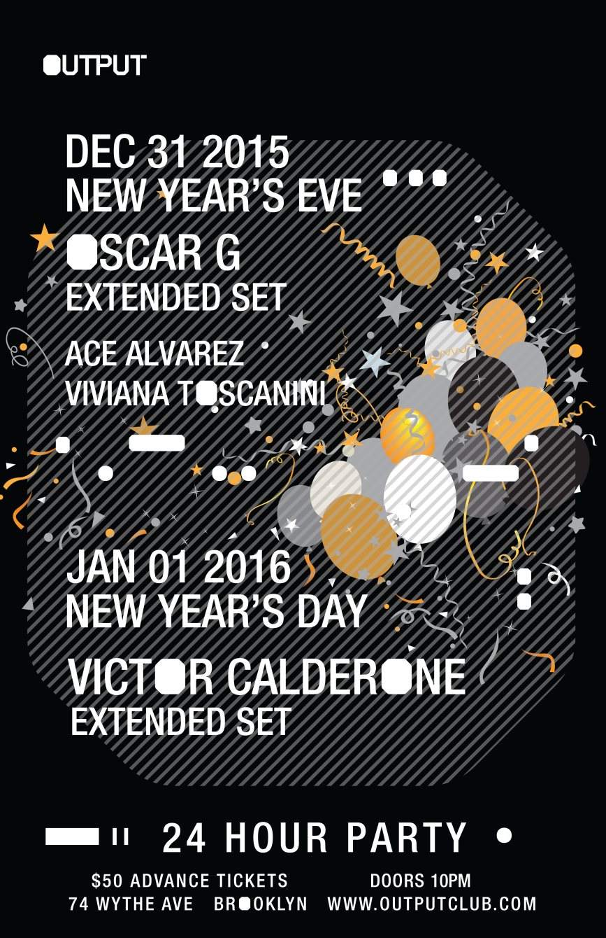 NYE with Oscar G and New Year's Day with Victor Calderone - Página frontal