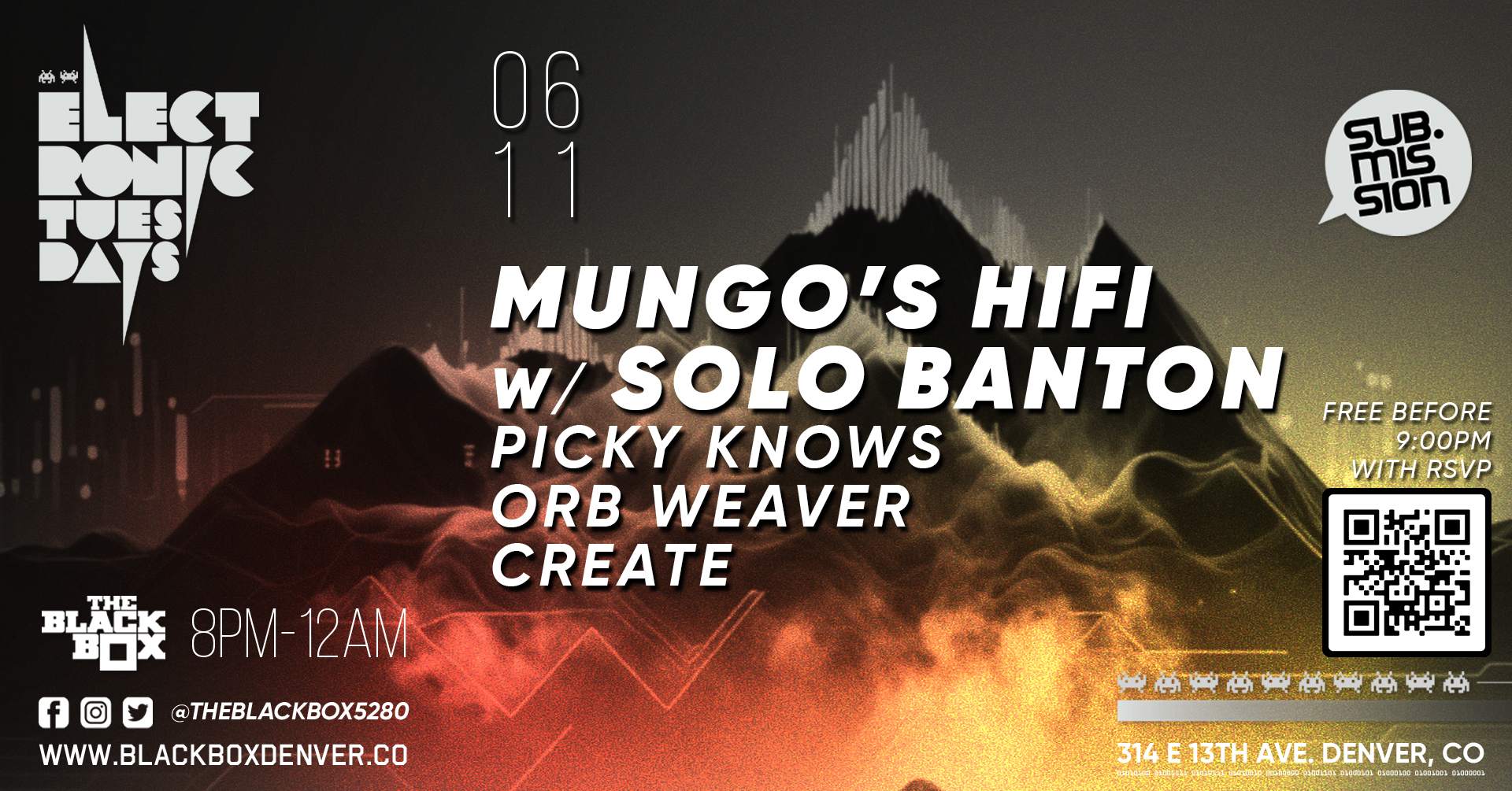 Sub.mission Electronic Tuesdays: Mungo's HiFi - フライヤー表