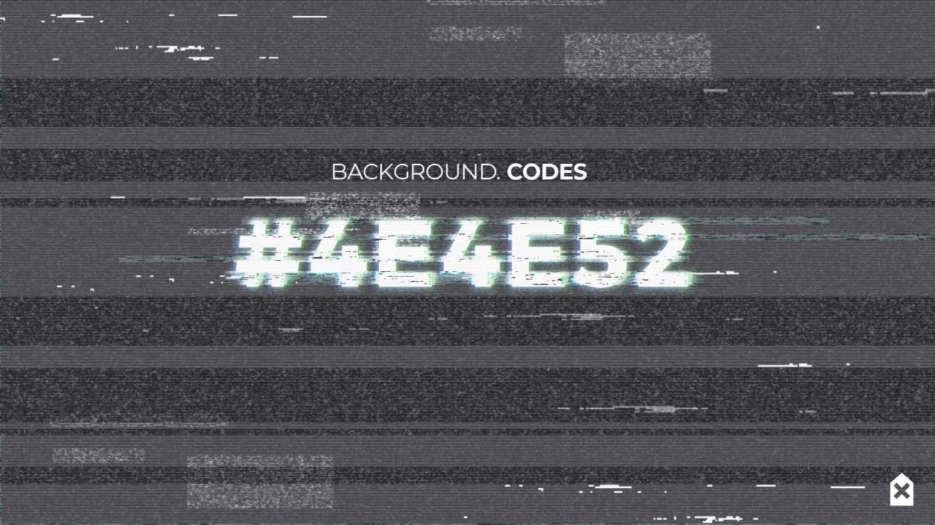 Background. Codes #4e4e52 with UBX127 - Página frontal