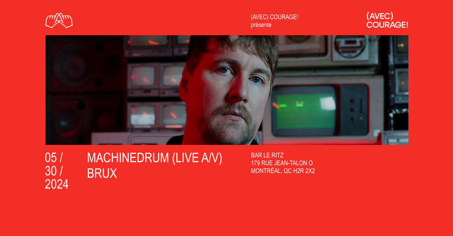 Machinedrum (Live A/V) - Montréal - フライヤー表