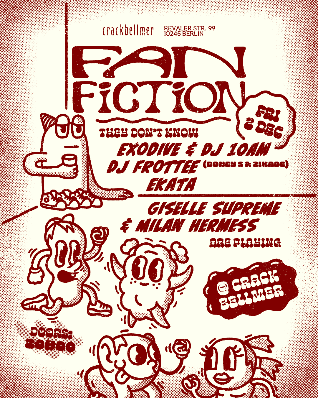 Fan Fiction with Lazercat, Naks, DJ Frottee, EKATA, Giselle Supreme, Milan Hermess - Página frontal