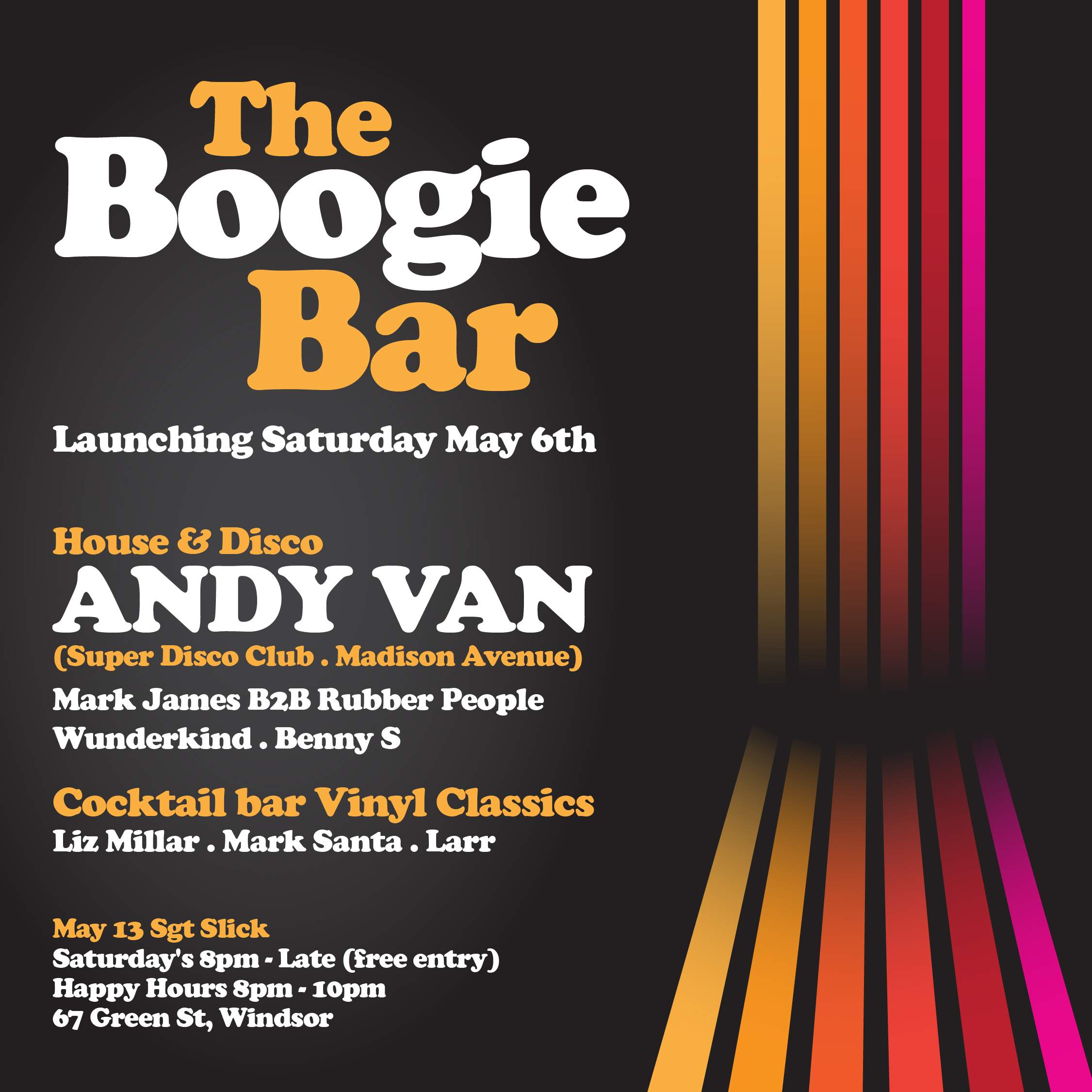 The Boogie Bar - フライヤー表