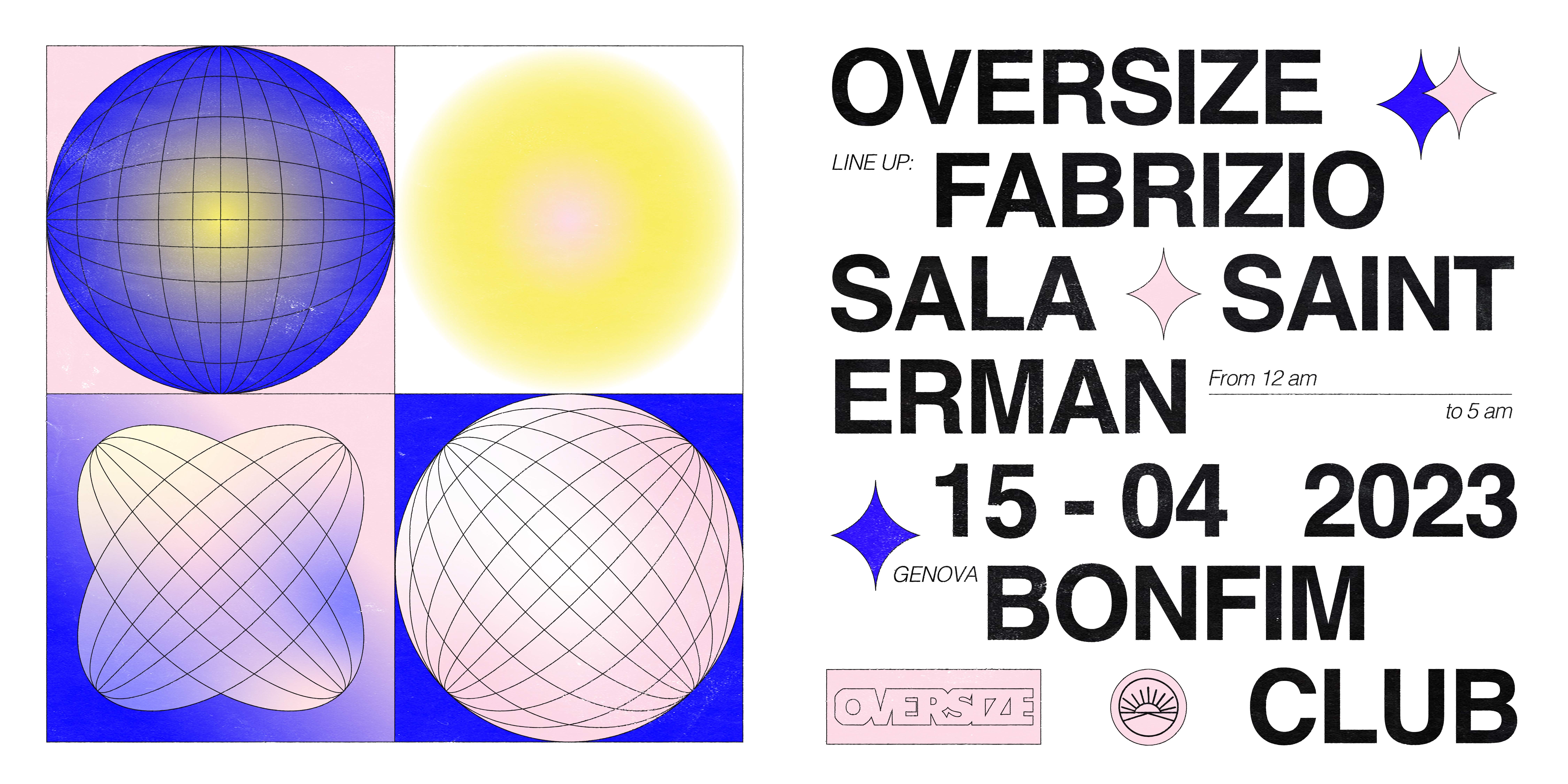 OVERSIZE: Fabrizio Sala, Saint & Erman - フライヤー表